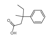 (+/-)-3-methyl-3-phenyl-valeric acid Structure