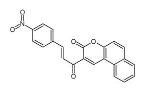 2-[3-(4-nitrophenyl)prop-2-enoyl]benzo[f]chromen-3-one结构式