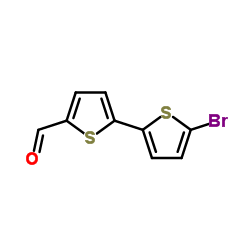 5'-Bromo-2,2'-bithiophene-5-carbaldehyde Structure