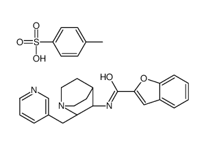 4-methylbenzenesulfonic acid,N-[(2S,3R)-2-(pyridin-3-ylmethyl)-1-azabicyclo[2.2.2]octan-3-yl]-1-benzofuran-2-carboxamide结构式