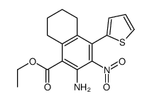 ethyl 2-amino-3-nitro-4-thiophen-2-yl-5,6,7,8-tetrahydronaphthalene-1-carboxylate Structure
