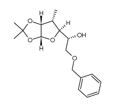 6-O-benzyl-3-deoxy-1,2-O-isopropylidene-3-C-methyl-α-D-allofuranose Structure