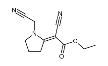 1-Cyanomethyl-2-(2'-cyano-2'-ethoxycarbonyl)methylenepyrrolidine结构式