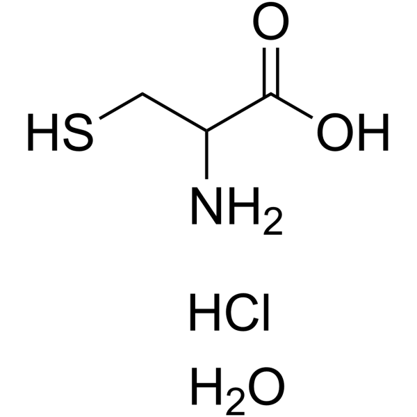 DL-cysteine hydrochloride monohydrate Structure