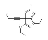 diethyl 2-but-1-ynyl-2-prop-1-enylpropanedioate Structure