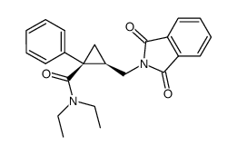(1S,2R)-2-((1,3-二氧代异吲哚啉-2-基)甲基)-N,N-二乙基-1-苯基环丙烷甲酰胺结构式