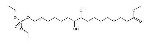 methyl 16-[(diethoxyphosphoryl)oxy]-9,10-dihydroxyhexadecanoate结构式