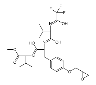 N-(trifluoroacetyl)valyl-O'-(2,3-epoxypropyl)tyrosyl-valine methyl ester Structure