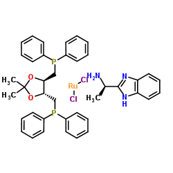 二氯[(4R,5R)-(-)-4,5-双(二苯基膦基甲基)-2,2-二甲基-1,3-二氧戊环] [(R)-(+)-2-(α-甲基甲胺)-1H-苯并咪唑]钌(II)图片