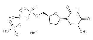3′-脱氧胸苷 5′-三磷酸钠盐结构式