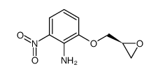 R-<1-(2-amino-3-nitrophenoxy)>-2',3'-epoxypropane结构式