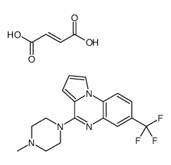 4-(4-甲基哌嗪-1-基)-7-(三氟甲基)吡咯并[1,2-a]喹喔啉马来酸盐结构式