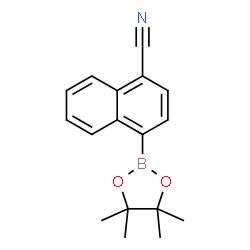4-(4,4,5,5-四甲基-1,3,2-二氧硼杂环戊烷-2-基)-1-萘腈结构式