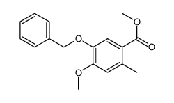 5-(苄氧基)-4-甲氧基-2-甲基苯甲酸甲酯结构式