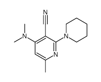 4-(dimethylamino)-6-methyl-2-piperidin-1-ylpyridine-3-carbonitrile结构式