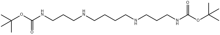 N1,N12-bis(tert-butoxycarbonyl)spermine结构式