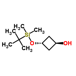 反式-3-((叔丁基二甲基硅烷基)氧基)环丁醇结构式