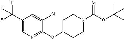 4-(3-氯-5-三氟甲基-吡啶-2-氧基)-哌啶-1-羧酸叔丁酯结构式