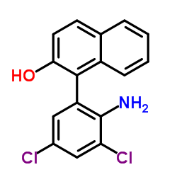 1-(2-Amino-3,5-dichlorophenyl)-2-naphthol Structure