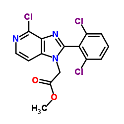 Methyl 2-(4-chloro-2-(2,6-dichlorophenyl)-1H-imidazo[4,5-c]pyridin-1-yl)acetate结构式