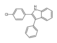 2-(4-chlorophenyl)-3-phenyl-1H-indole Structure