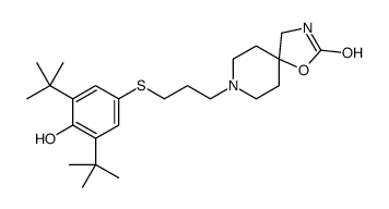 8-[3-(3,5-ditert-butyl-4-hydroxyphenyl)sulfanylpropyl]-1-oxa-3,8-diazaspiro[4.5]decan-2-one结构式