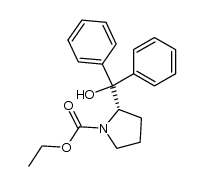 ethyl (S)-(-)-2-[hydroxy(diphenyl)methyl]-1-pyrrolidinecarboxylate结构式
