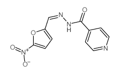 4-Pyridinecarboxylicacid, 2-[(5-nitro-2-furanyl)methylene]hydrazide结构式