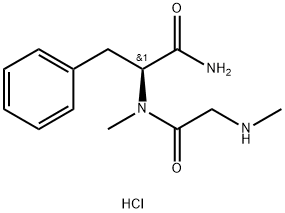 N-Methylglycyl-Nα-methyl-L-phenylalaninamide hydrochloride结构式