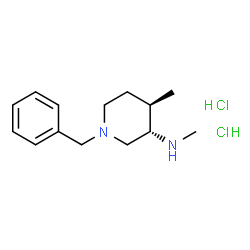 3-Piperidinamine,N,4-dimethyl-1-(phenylmethyl)-,hydrochloride (1:2),(3S,4R)- structure