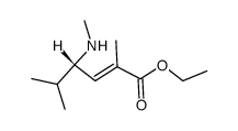 (2E,4S)-4-methylamino-2,5-dimethylhex-2-enoic acid ethyl ester结构式
