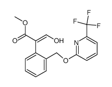 (E)-methyl 2-[2-(6-trifluoromethylpyrid-2-yloxymethyl)phenyl]-3-hydroxyacrylate Structure