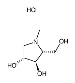 (2R,3R,4R)-3,4-Dihydroxy-2-hydroxymethyl-1-methylpyrrolidine,hydrochloride Structure