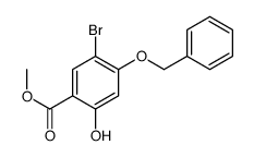 methyl 5-bromo-2-hydroxy-4-phenylmethoxybenzoate结构式