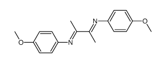 1,4-Bis(4-methoxyphenyl)-2,3-dimethyl-1,4-diaza-1,3-butadiene结构式
