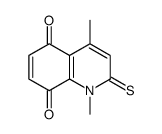 5,8-Quinolinedione,1,2-dihydro-1,4-dimethyl-2-thioxo- Structure
