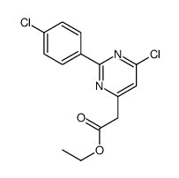 6-氯-[2-(4-氯苯基)]嘧啶-4-乙酸乙酯结构式