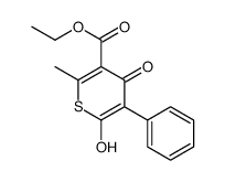 ethyl 6-hydroxy-2-methyl-4-oxo-5-phenylthiopyran-3-carboxylate Structure