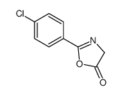 2-(4-chlorophenyl)-4H-1,3-oxazol-5-one结构式