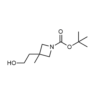 3-(2-羟乙基)-3-甲基氮杂环丁烷-1-羧酸叔丁酯结构式