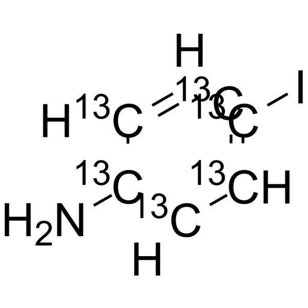 4-Iodoaniline-13C6结构式