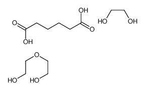 己二酸与1,2-乙二醇和2,2’-氧基二[乙醇]的聚合物结构式