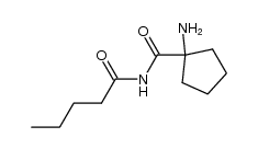 (N-valeryl)-1-aminocyclopentanecarboxamide结构式