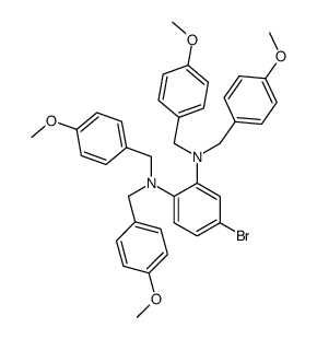 1,2-Benzenediamine, 4-bromo-N,N,N,N-tetrakis(4-methoxyphenyl)methyl-结构式