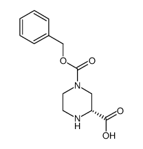 R-4-N-CBZ-哌嗪-2-甲酸结构式