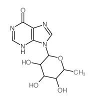Hypoxanthine,9-(6-deoxy-b-L-galactopyranosyl)- (8CI) structure