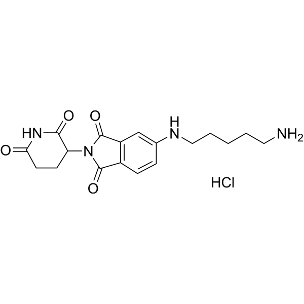 Pomalidomide-5-C5-NH2 hydrochloride Structure