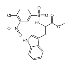 2-([(4-氯-3-硝基苯基)磺酰基]氨基)-3-(1H-吲哚-3-基)丙酸甲酯结构式
