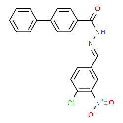 N'-(4-chloro-3-nitrobenzylidene)-4-biphenylcarbohydrazide Structure
