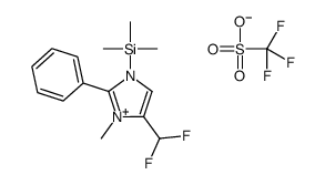 1-TRIMETHYLSILYL-DIFLUOROMETHYL-2-PHENYL-3-METHYLIMIDAZOLIUM TRIFLATE Structure